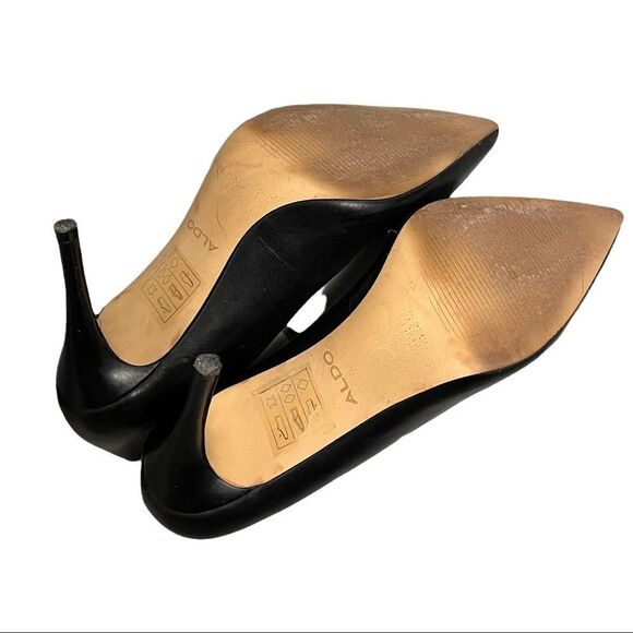 Aldo Black Leather Pointy Toe Pumps High Heels
Black 7.5 - Picture 11 of 13